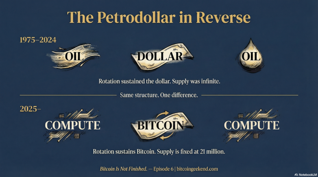 Infographic: The Petrodollar in Reverse — Bitcoin Is Not Finished Episode 6